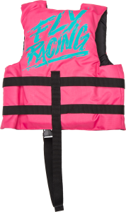 Fly Racing Child Flotation Vest Neon Pink/teal Child Acid Concrete