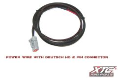 Xtc Power Products 6' 14 Ga. Power Wire To Hd 2 Pin Deustch Dtp06-2s