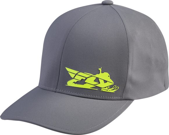 Fly Racing Fly Primary Hat Grey/hi-vis Lg/xl Large/X-Large Grey/Hi-Vis Yellow
