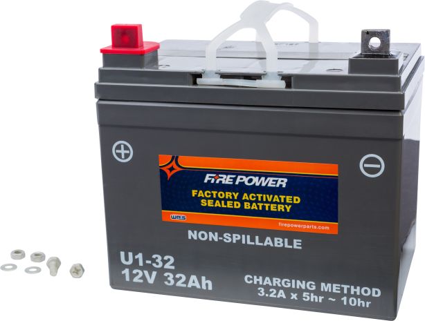 Fire Power Battery U1-32 Sealed Factory Activated  Acid Concrete