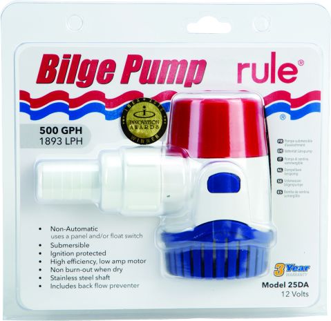 Rule Non-automatic Bilge Pump 500 G Ph  Alpine White