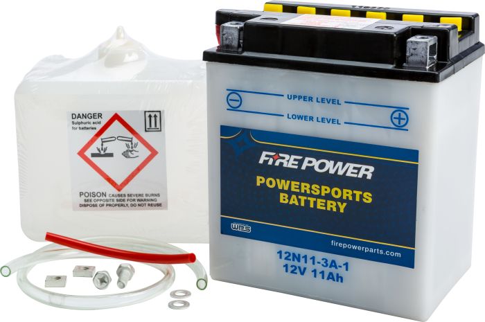 Fire Power Battery W/acid 12n11-3a-1 12v  Acid Concrete