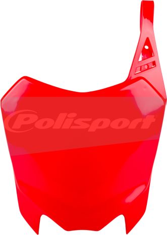 Polisport Front Number Plate Red  Red